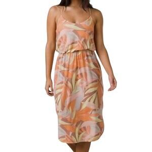 Prana Ayla Dress Solstice Tropics Built In Bra - Coral - Sz Small  1970591 - $99